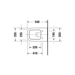Duravit Happy D.2 Wand-WC 540x365x335mm, Weiß Hochglanz, 4,5l, WonderGliss, Tiefsp... DURAVIT-22210900001 4021534848933 (Abb. 1)