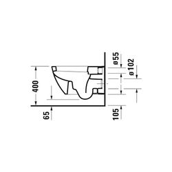 Duravit Happy D.2 Wand-WC 540x365x335mm, Weiß Hochglanz, 4,5l, WonderGliss, Tiefsp... DURAVIT-22210900001 4021534848933 (Abb. 1)