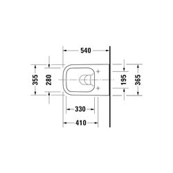 Duravit Happy D.2 Wand-WC 540x365x335mm, Weiß Hochglanz, 4,5l, WonderGliss, Tiefsp... DURAVIT-22220900001 4021534953231 (Abb. 1)
