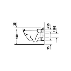 Duravit Starck 3 Wand-WC 540x365x380mm, Weiß Hochglanz, 4,5l, Tiefspüler, geschloss... DURAVIT-2225090000 4021534589171 (Abb. 1)