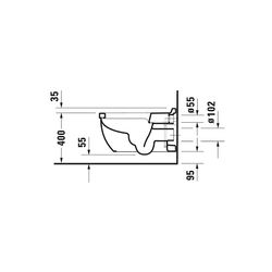 Duravit Starck 3 Wand-WC für Dusch-WC-Sitz 620x365x435mm, Weiß Hochglanz, 4,5l, Wo... DURAVIT-22265900001 4021534822162 (Abb. 1)