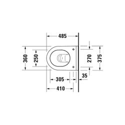 Duravit Starck 3 Wand-WC 485x375x375mm, Weiß Hochglanz, 4,5l, HygieneGlaze, Tiefspü... DURAVIT-2227092000 4053424324708 (Abb. 1)