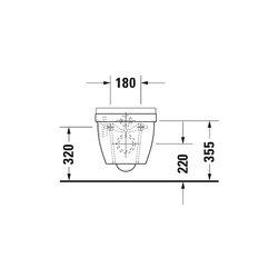 Duravit Starck 3 Wand-WC 485x375x375mm, Weiß Hochglanz, 4,5l, HygieneGlaze, Tiefspü... DURAVIT-2227092000 4053424324708 (Abb. 1)