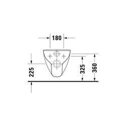 Duravit D-Code Wand-WC 700x360x365mm, Weiß Hochglanz, 4,5l, Tiefspüler, geschlossen... DURAVIT-2228090000 4021534822377 (Abb. 1)