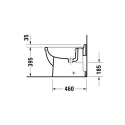 Duravit Starck 3 Stand Bidet 560x370x430mm, Weiß Hochglanz, 1 HL, mit Überlauf mit ... DURAVIT-2230100000 4021534223754 (Abb. 1)