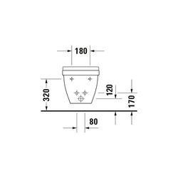 Duravit Starck 3 Wandbidet 540x355x320mm, Weiß Hochglanz, WonderGliss, 1 HL, mit H... DURAVIT-22301500001 4021534223723 (Abb. 1)