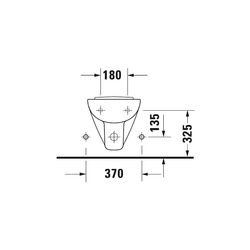 Duravit D-Code Wandbidet 480x350x350mm, Weiß Hochglanz, 1 HL, mit HLB/Überlauf... DURAVIT-2237150000 4021534344299 (Abb. 1)