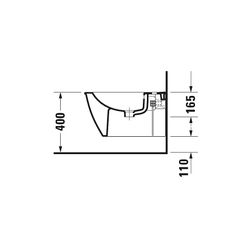 Duravit Darling New Wandbidet 540x365x290mm, Weiß Hochglanz, 1 HL, HLB, Überlauf, v... DURAVIT-2249150000 4021534606403 (Abb. 1)
