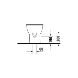 Duravit Darling New Stand Bidet 630x370x400mm, Weiß Hochglanz, 1 HL, mit Überlauf m... DURAVIT-2251100000 4021534606502 (Abb. 1)