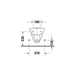 Duravit D-Code Wandbidet 545x355x350mm, Weiß Hochglanz, 1 HL, mit HLB/Überlauf... DURAVIT-2257150000 4021534863042 (Abb. 1)