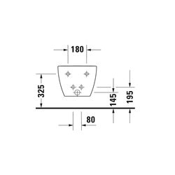 Duravit Happy D.2 Wandbidet 540x365x285mm, Weiß Hochglanz, 1 HL, HLB, Überlauf, ver... DURAVIT-2258150000 4021534855870 (Abb. 1)