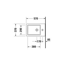 Duravit Vero Air Wandbidet 570x370x300mm, Weiß Hochglanz, 1 HL, HLB, Überlauf, verd... DURAVIT-2274150000 4053424139579 (Abb. 1)