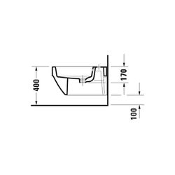Duravit Vero Air Wandbidet 570x370x300mm, Weiß Hochglanz, 1 HL, HLB, Überlauf, verd... DURAVIT-2274150000 4053424139579 (Abb. 1)