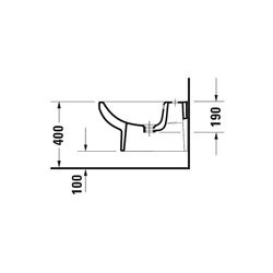 Duravit No.1 Wandbidet 540x370x300mm, Weiß Hochglanz, 1 HL, mit HLB/Überlauf... DURAVIT-2279150000 4053424182605 (Abb. 1)