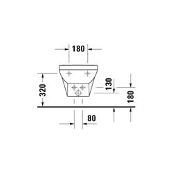 Duravit No.1 Wandbidet 540x370x300mm, Weiß Hochglanz, 1 HL, mit HLB/Überlauf... DURAVIT-2279150000 4053424182605 (Abb. 1)