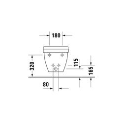 Duravit Starck 3 Wandbidet 540x365x335mm Weiß Hochglanz, WonderGliss, 1 HL, HLB, Ü... DURAVIT-22801500001 4021534630972 (Abb. 1)