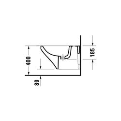 Duravit DuraStyle Wandbidet 540x370x320mm, Weiß Hochglanz, 1 HL, mit HLB/Überlauf... DURAVIT-2282150000 4021534895401 (Abb. 1)