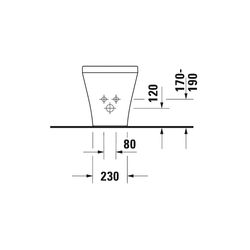 Duravit DuraStyle Stand Bidet 575x370x400mm, Weiß Hochglanz, 1 HL, mit Überlauf, Ba... DURAVIT-2284100000 4021534854385 (Abb. 1)