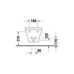 Duravit DuraStyle Wandbidet 620x370x325mm, Weiß Hochglanz, WonderGliss, 1 HL, HLB,... DURAVIT-22861500001 4021534909146 (Abb. 1)