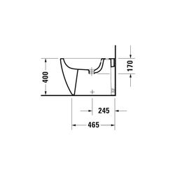 Duravit ME by Starck Stand Bidet 600x370x400mm, Weiß Seidenmatt, WonderGliss, 1 HL... DURAVIT-22891032001 4053424892672 (Abb. 1)
