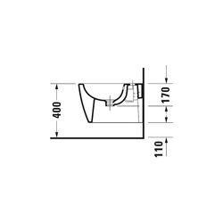 Duravit ME by Starck Wandbidet 480x370x290mm, Weiß Seidenmatt, 1 HL, HLB, Überlauf,... DURAVIT-2290153200 4053424892689 (Abb. 1)