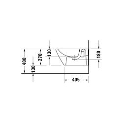 Duravit D-Neo Wandbidet 540x360x400mm, Weiß Hochglanz, 1 HL, HLB, Überlauf, verdeck... DURAVIT-2294150000 4063382017185 (Abb. 1)