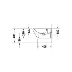 Duravit D-Neo Wandbidet 540x360x400mm, Weiß Hochglanz, mit HLB, 1 HL, mit Überlauf... DURAVIT-2295150000 4063382017246 (Abb. 1)