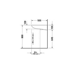 Duravit D-Code Waschtisch 555x600x155mm wandhäng., Weiß Hochglanz, Rechteckig, 1 Wa... DURAVIT-2312600000 4021534686504 (Abb. 1)