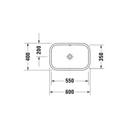 Duravit Happy D.2 Plus Aufsatzbecken 600mm, Weiß Hochglanz, WonderGliss, Rechtecki... DURAVIT-23146000001 4021534843457 (Abb. 1)