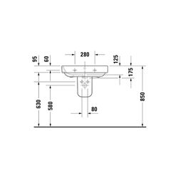Duravit Happy D.2 Waschtisch 495x650x175mm wandhängend Weiß Hochglanz, Rechteckig,... DURAVIT-23166500001 4021534848728 (Abb. 1)