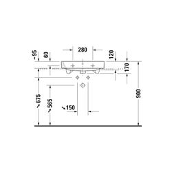 Duravit Happy D.2 Waschtisch 505x600x170mm, WonderGliss, Weiß Hochglanz, Rechtecki... DURAVIT-23186000001 4053424119519 (Abb. 1)