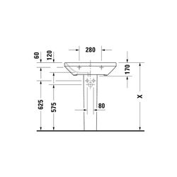 Duravit DuraStyle Waschtisch 440x650x170mm wandhäng., Weiß Hochglanz, Rechteckig, 1... DURAVIT-2319650000 4021534851063 (Abb. 1)