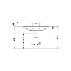 Duravit DuraStyle Waschtisch 480x1000x170mm, Weiß Hochglanz, Rechteckig, 1 Waschpla... DURAVIT-2320100000 4021534851100 (Abb. 1)