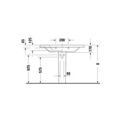 Duravit DuraStyle Waschtisch 480x1000x170mm, Weiß Hochglanz, Rechteckig, 1 Waschpla... DURAVIT-2320100000 4021534851100 (Abb. 1)