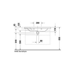 Duravit DuraStyle Waschtisch 480x1000x170mm, Weiß Hochglanz, Rechteckig, 1 Waschpla... DURAVIT-2320100000 4021534851100 (Abb. 1)