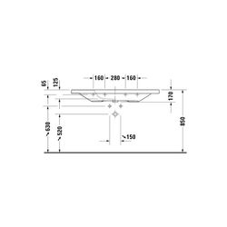 Duravit DuraStyle Waschtisch 480x1200x170mm, Weiß Hochglanz, Rechteckig, 1 Waschpla... DURAVIT-2320120000 4021534904325 (Abb. 1)