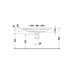 Duravit DuraStyle Waschtisch 480x1200x170mm, Weiß Hochglanz, Rechteckig, 1 Waschpla... DURAVIT-2320120000 4021534904325 (Abb. 1)