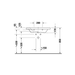Duravit DuraStyle Waschtisch 480x800x170mm, Weiß Hochglanz, Rechteckig, 1 Waschplat... DURAVIT-2320800000 4021534850721 (Abb. 1)