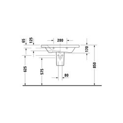 Duravit DuraStyle Waschtisch 480x800x170mm, Weiß Hochglanz, Rechteckig, 1 Waschplat... DURAVIT-2320800000 4021534850721 (Abb. 1)