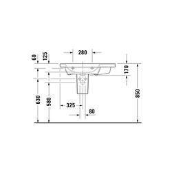 Duravit DuraStyle Waschtisch 480x800x170mm, WonderGliss, Weiß Hochglanz, Rechtecki... DURAVIT-23258000001 4021534894299 (Abb. 1)