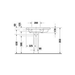 Duravit DuraStyle Waschtisch 480x800x170mm, WonderGliss, Weiß Hochglanz, Rechtecki... DURAVIT-23258000001 4021534894299 (Abb. 1)