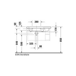 Duravit DuraStyle Waschtisch 480x800x170mm, WonderGliss, Weiß Hochglanz, Rechtecki... DURAVIT-23258000001 4021534894299 (Abb. 1)