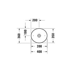 Duravit Cape Cod Aufsatzbecken 400mm, Weiß Hochglanz, DuraCeram, Oval, ohne Überlau... DURAVIT-2328400000 4053424675527 (Abb. 1)