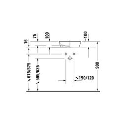Duravit Cape Cod Aufsatzbecken 400mm, Weiß Hochglanz, DuraCeram, Oval, ohne Überlau... DURAVIT-2328400000 4053424675527 (Abb. 1)