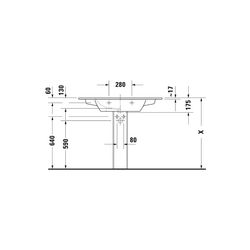 Duravit ME by Starck Waschtisch 490x1030x175mm, WonderGliss, Weiß SDM, Rechteckig,... DURAVIT-23361032601 4053424892870 (Abb. 1)
