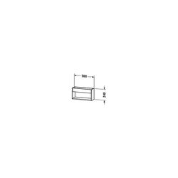 Duravit Ketho Wandregal 135x500x240mm, Mattweiß, 1 offener Fächer, wandhäng. mit B... DURAVIT-KT253701818 4021534724534 (Abb. 1)
