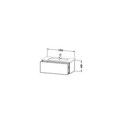 Duravit L-Cube Waschtischunterbau wandh. 481x1020x400mm Eiche Marmoriert Matt, Gri... DURAVIT-LC614205555 4067116353556 (Abb. 1)