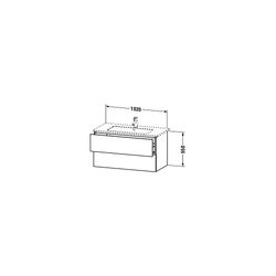 Duravit L-Cube Waschtischunterbau wandh. 481x1020x550mm Eiche Marmoriert Matt, Gri... DURAVIT-LC624205555 4067116352931 (Abb. 1)