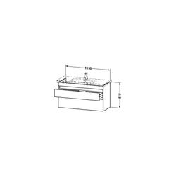 Duravit DuraStyle Waschtischunterbau wandhäng. 448x1130x610mm Mattweiß, Dekor/Korp... DURAVIT-DS649501843 4021534917356 (Abb. 1)