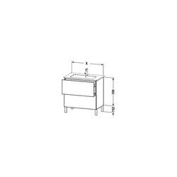 Duravit L-Cube Waschtischunterbau bodenstehend 481x1020x704mm Taupe Matt/ Grifflos... DURAVIT-LC662709191 4053424350202 (Abb. 1)